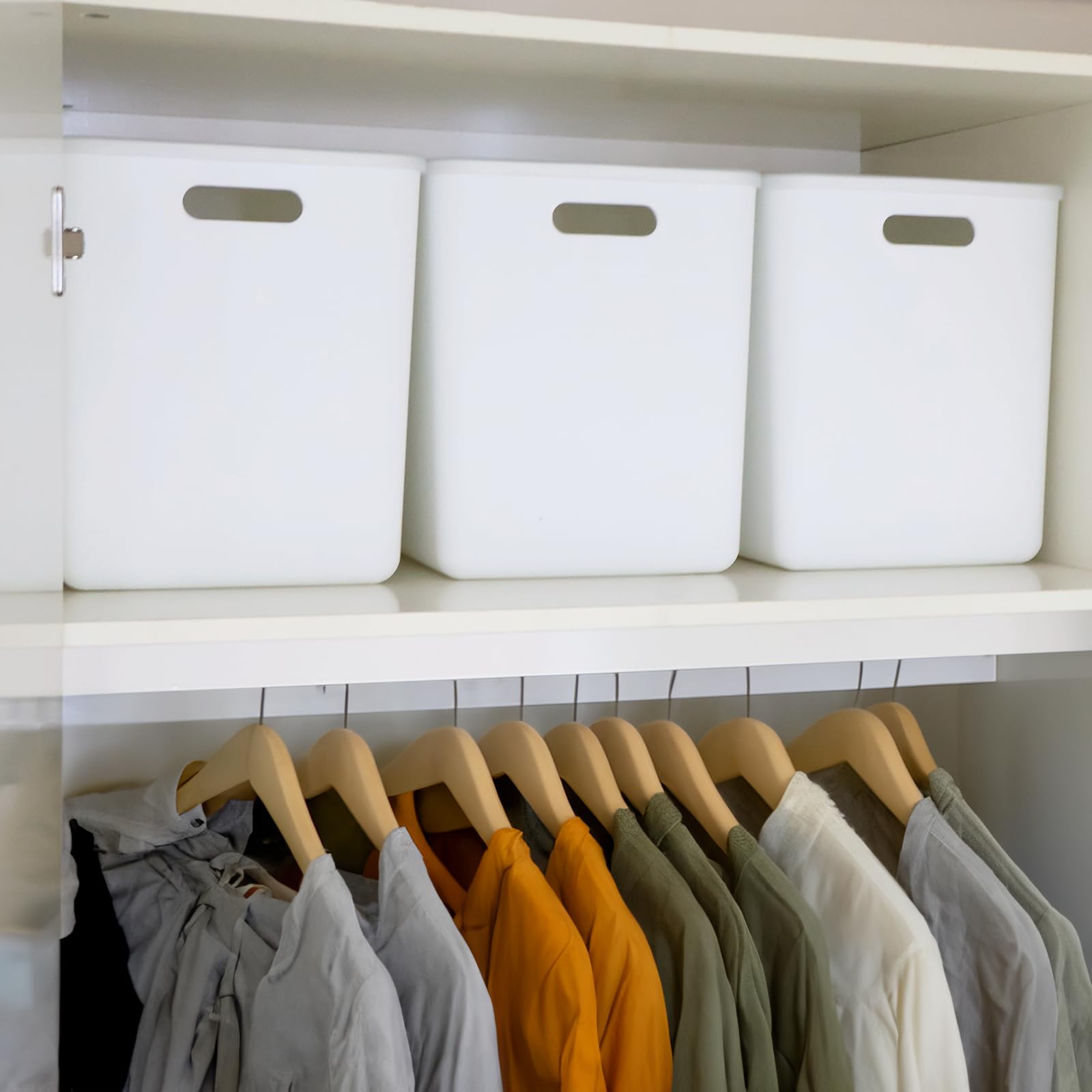 Amazon.com - ZEXALOR 6 Pcs Storage Bins with Lids, Stackable